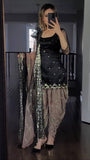 Designer Faux Georgette Heavy Embroidered Dhoti Salwar Suit with Dupatta – Party Wear Set