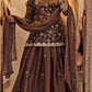 Premium Heavy Fandy Silk Designer Top Lehenga Set With Sequence Embroidery & Dupatta