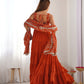 Pure Soft Fox Georgette Fully Flared Anarkali with Dupatta and Pant Set - Jaipuri Vastra