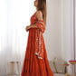 Pure Soft Fox Georgette Fully Flared Anarkali with Dupatta and Pant Set - Jaipuri Vastra