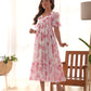 Soft Georgette Floral One-Piece Dress – Stitched & Ready to Wear - Jaipuri Vastra