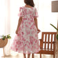Soft Georgette Floral One-Piece Dress – Stitched & Ready to Wear - Jaipuri Vastra