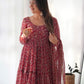 Ready to Wear Kalamkari Print Soft Fox Georgette Anarkali with Dupatta and Pant Set - Jaipuri Vastra
