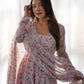 Beautiful Chiffon Anarkali with Dupatta and Pant Ready to Wear - Jaipuri Vastra