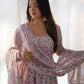Beautiful Chiffon Anarkali with Dupatta and Pant Ready to Wear - Jaipuri Vastra
