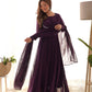 Pure Soft Fox Georgette 7 Meter Flared Anarkali with Dupatta and Pant Set - Jaipuri Vastra