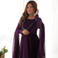 Pure Soft Fox Georgette 7 Meter Flared Anarkali with Dupatta and Pant Set - Jaipuri Vastra