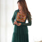 Pure Soft Fox Georgette Laheriya Print Fully Flared Anarkali Gown Ready to Wear - Jaipuri Vastra