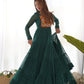 Pure Soft Fox Georgette Laheriya Print Fully Flared Anarkali Gown Ready to Wear - Jaipuri Vastra