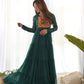 Pure Soft Fox Georgette Laheriya Print Fully Flared Anarkali Gown Ready to Wear - Jaipuri Vastra