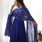 Heavy Fox Georgette Anarkali Gown Set with Stylish Yoke and Sleeves - Jaipuri Vastra