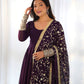 Heavy Fox Georgette Anarkali Gown Set with Stylish Yoke and Sleeves - Jaipuri Vastra