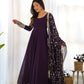Heavy Fox Georgette Anarkali Gown Set with Stylish Yoke and Sleeves - Jaipuri Vastra