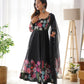 Designer Organza Silk Anarkali with Hand Embroidered Flower Work and Zipper Finish - Jaipuri Vastra