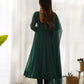 Fully Flared Laheriya Anarkali Suit Set in Pure Fox Georgette with Potli Button Detail - Jaipuri Vastra