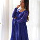 Fully Flared Laheriya Anarkali Suit Set in Pure Fox Georgette with Potli Button Detail - Jaipuri Vastra