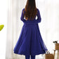 Fully Flared Laheriya Anarkali Suit Set in Pure Fox Georgette with Potli Button Detail - Jaipuri Vastra