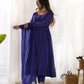 Fully Flared Laheriya Anarkali Suit Set in Pure Fox Georgette with Potli Button Detail - Jaipuri Vastra