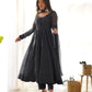Fully Flared Laheriya Anarkali Suit Set in Pure Fox Georgette with Potli Button Detail - Jaipuri Vastra