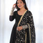 Heavy Fox Georgette Anarkali Gown Set with Stylish Yoke and Sleeves - Jaipuri Vastra