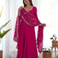 Heavy Fox Georgette Anarkali Gown Set with Stylish Yoke and Sleeves - Jaipuri Vastra