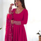 Heavy Fox Georgette Anarkali Gown Set with Stylish Yoke and Sleeves - Jaipuri Vastra
