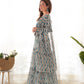Pure Soft Fox Georgette Zigzag Print Fully Flared Anarkali with Dupatta and Pant Set - Jaipuri Vastra