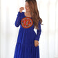 Pure Soft Fox Georgette Laheriya Print Fully Flared Anarkali Gown Ready to Wear - Jaipuri Vastra