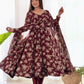 Elegant Laheriya Style Fox Georgette Anarkali with Dupatta and Pant Ready to Wear - Jaipuri Vastra