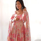 Stylish Fox Georgette Floral Anarkali with Churidar Sleeves and Dupatta - Jaipuri Vastra