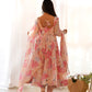 Stylish Fox Georgette Floral Anarkali with Churidar Sleeves and Dupatta - Jaipuri Vastra