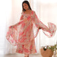 Stylish Fox Georgette Floral Anarkali with Churidar Sleeves and Dupatta - Jaipuri Vastra