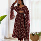 Elegant Laheriya Style Fox Georgette Anarkali with Dupatta and Pant Ready to Wear - Jaipuri Vastra