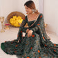 New Designer Pure Soft Lightweight Chiffon Bandhej Gown with Dupatta and Pant Set - Jaipuri Vastra