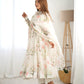 Premium Organza Silk Full-Flare Anarkali with Canvas Trim and Coordinated Dupatta & Pant - Jaipuri Vastra