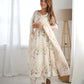 Premium Organza Silk Full-Flare Anarkali with Canvas Trim and Coordinated Dupatta & Pant - Jaipuri Vastra