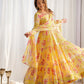Designer Floral Anarkali in Pure Soft Fox Georgette Fully Flared and Ready to Wear - Jaipuri Vastra