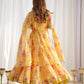 Designer Floral Anarkali in Pure Soft Fox Georgette Fully Flared and Ready to Wear - Jaipuri Vastra