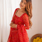 New Designer Pure Soft Lightweight Chiffon Bandhej Gown with Dupatta and Pant Set - Jaipuri Vastra
