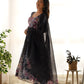 Designer Organza Anarkali with Canvas Border and Complete Flair - Jaipuri Vastra