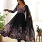 Designer Organza Anarkali with Canvas Border and Complete Flair - Jaipuri Vastra