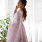 Designer Organza Anarkali with Canvas Border and Complete Flair - Jaipuri Vastra