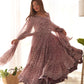 Elegant Three-Layer Fox Georgette Printed Anarkali with Churidar Sleeves & Zipper - Jaipuri Vastra