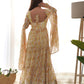 Pure Soft Fox Georgette Zigzag Print Fully Flared Anarkali with Dupatta and Pant Set - Jaipuri Vastra