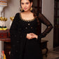 Designer Faux Georgette Top with Lace Border and Handwork, Cotton Elasticated Pant, and Embroidered Dupatta