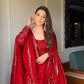 Heavy Crunchy Silk Designer Gown with Embroidered Lehenga & Micro Cotton Lining