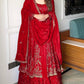Heavy Crunchy Silk Designer Gown with Embroidered Lehenga & Micro Cotton Lining