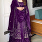 Heavy Crunchy Silk Designer Gown with Embroidered Lehenga & Micro Cotton Lining