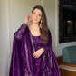 Heavy Crunchy Silk Designer Gown with Embroidered Lehenga & Micro Cotton Lining