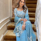 Stylish Faux Georgette Outfit with Heavy Chine Embroidery and Pearl Detailing on All Sides - Jaipuri Vastra